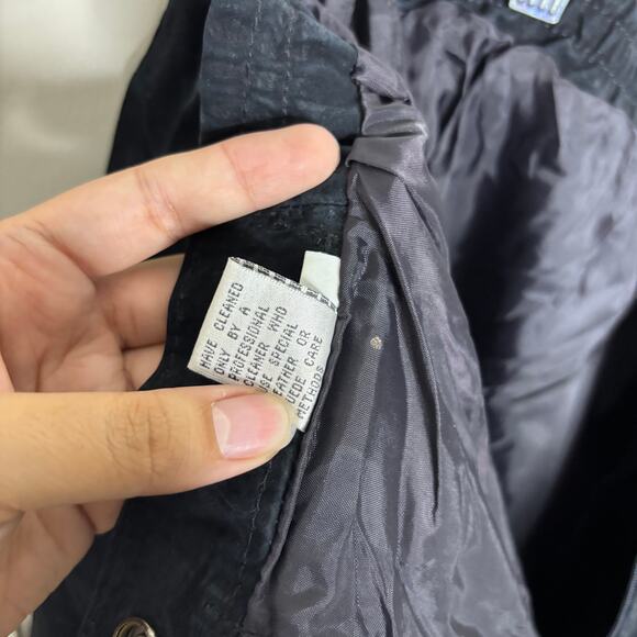 August Max Woman Black Leather Vintage Mini Skirt Sz 16 - Picture 6 of 10